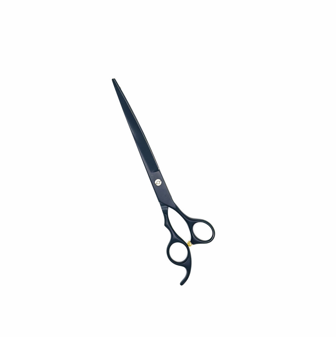 Professional pet grooming upward curve shears black