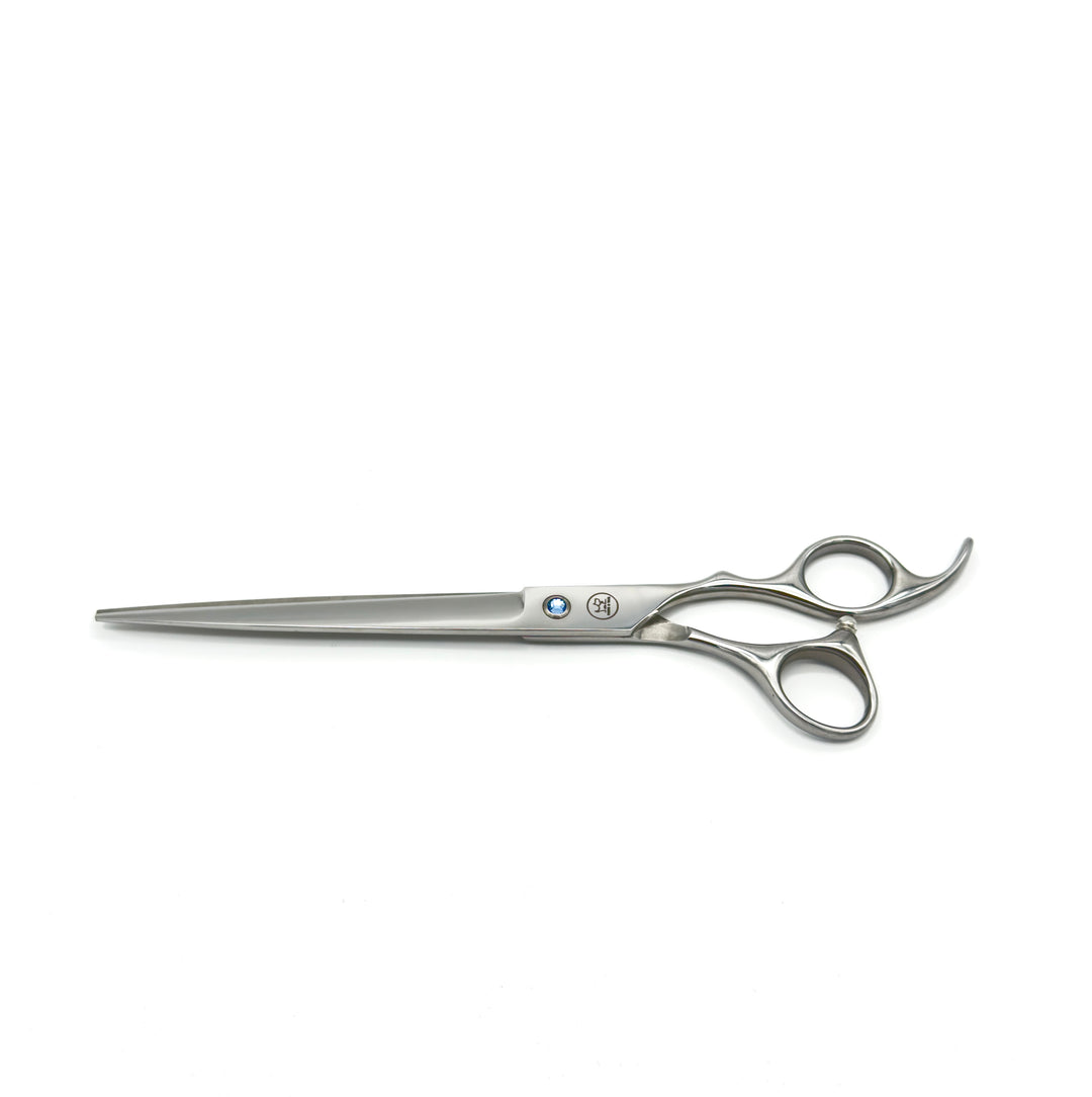 Professional pet grooming straight shears silver