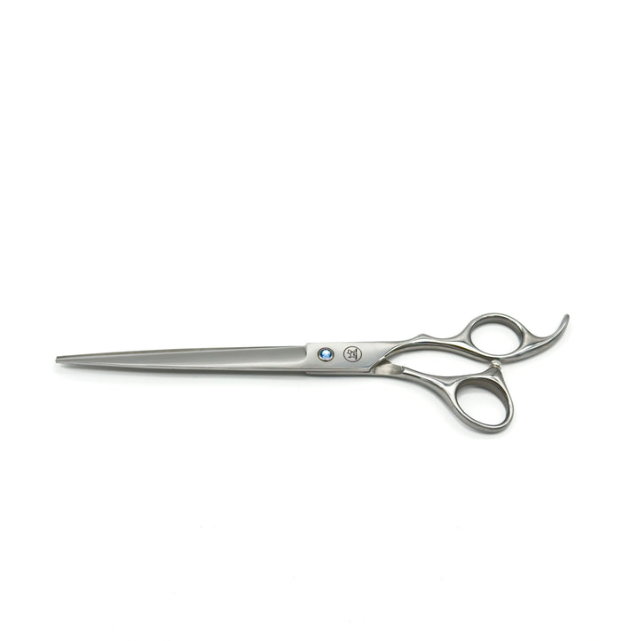Professional pet grooming straight shears silver