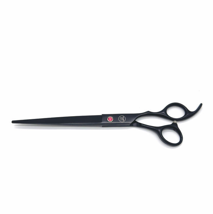 Professional pet grooming straight shears black
